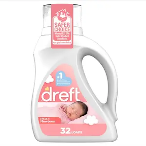 Dreft Stage 1 Newborn Baby Liquid Laundry Detergent, Gentle on Sensitive Skin, HE Compatible, 32 loads