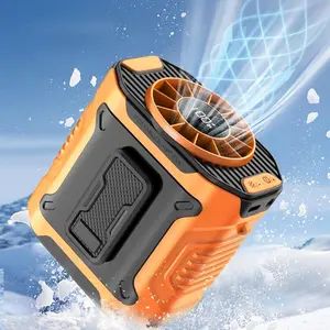 Portable Clip-On Fan with 4000mah Battery, Waist-Mounted Design, 9-Hour Working Time, Strong Airflow, USB Charging, Outdoor Sports Camping