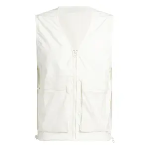 adidas Mens Woven Vest Athletic Outerwear Casual - White