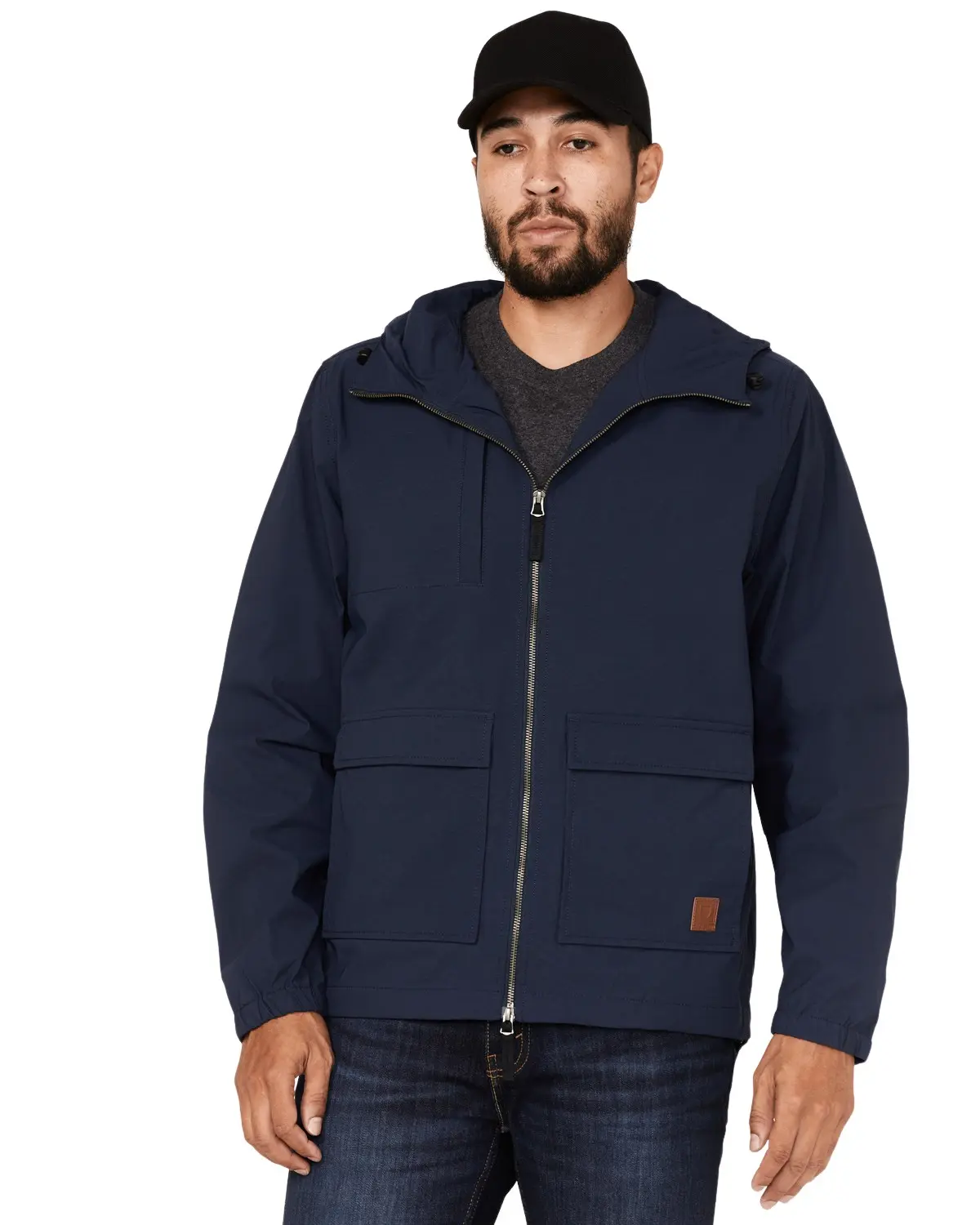 Brixton Men's Men'S Utility Packable Parka Jacket - 03315-Navy