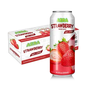 AZRA Strawberry Juice 12 Pack – 100% Tropical Juice – 500ml Cans – Imported from Vietnam