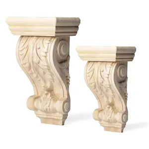 2pcs Wood Corbel Bracket Suitable for Countertops Shelves Fireplace Mantel Doorway Classic Models Large Size