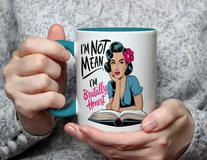 I'm Not Mean, I'm Brutally Honest Funny Ceramic Coffee Mug - Reusable, Dishwasher & Microwave Safe Gift for Honest People