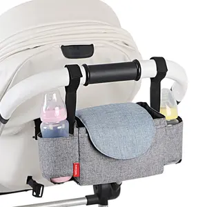 Multifunctional Baby Stroller Hanging Bag, Storage Bag for Bottle and Cup, Infant Carriage Hanging Pouch, Essential Baby Accessory, Stroller Cup Holder