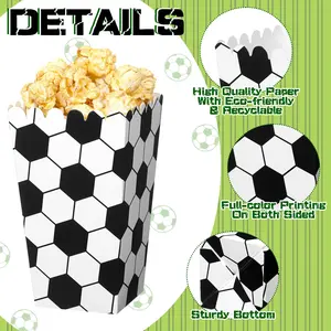 20 Fun Party Popcorn Boxes, Popcorn Bags, Bucket Containers, Sports Party Decorations, Football Theme, Model S07-250511-1