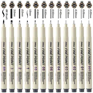 Manga Marker Pen, 1 Set Fineliner Pen, Art Drawing Fine Point Pen, Manga Markers, Sketch Markers, Stationery Set, Art Drawing Supplies for Students, Valentine's Day Gift, Art Drafting Pencils