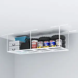 STOREADY Overhead Adjustable Heavy Duty Metal Garage Ceiling Storage Shelves