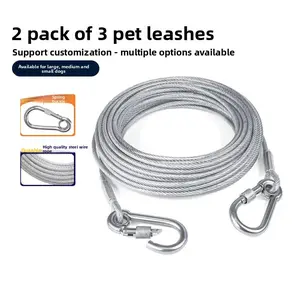 Extra Long Dog Chain - Stainless Steel Chew-Proof Dog Leash for Large & Medium Dogs