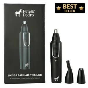 Nose & Ear Hair Trimmer - 3 Attachments For Nose, Ear, Eyebrows, & Facial Hair Detailing | Stainless Steel, Wet & Dry Use, USB Rechargeabable | Pain-Free Hair Removal | High Speed, But Quiet 360 Degree Rotation Motor