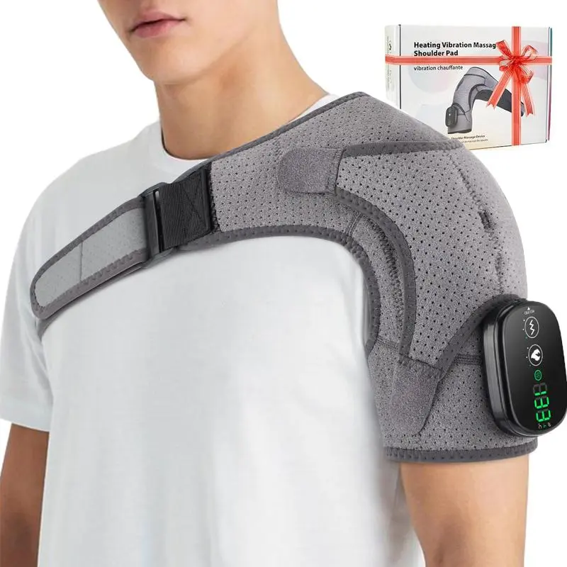 Electric Shoulder Heating Vibration Massager, Adjustable Relaxing Lightweight Neck and Shoulder Relaxer, Fascia Release Rotator Cuff Care Device, Ideal Gift
