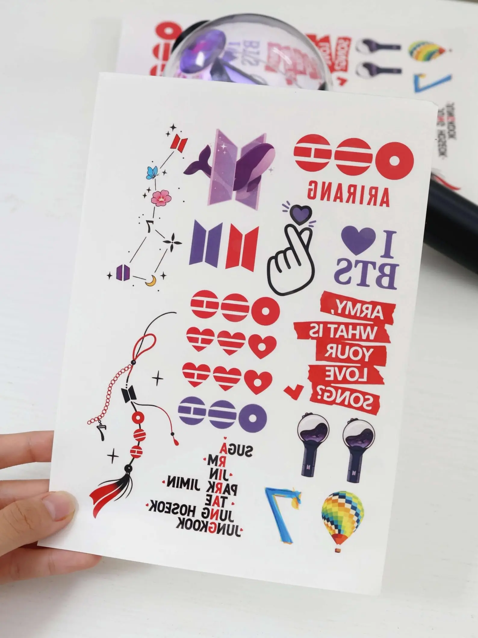 Arirang Temporary Tattoo, Concert Tattoo