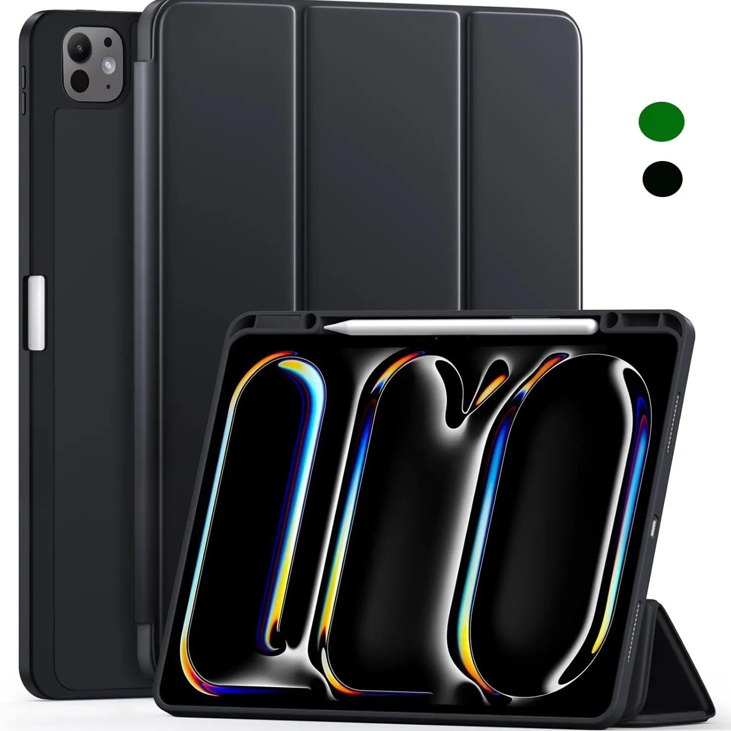 iPad Pro 13 Inch Tablet Case Casing Protective Drop Proof Cover M5/m4 with Pencil Holder, Trifold Stand Smart Magnetic Folio Cover, Soft Tpu Back Protector for Models A3360/a3361/a3362/a2925/a2926/a3007 Accessories