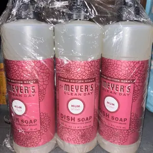 Mrs. Meyer's Mum Dish Soap - Biodegradable, Cruelty-Free, Leaping Bunny Certified, Warm Spicy Scent, Floral Herby Formula