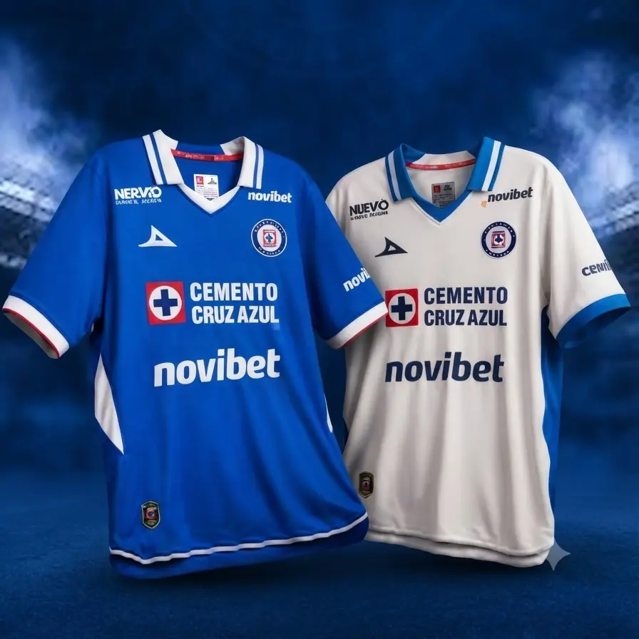 Blue and White Cruz Azul 26-27 Home & Away Soccer Jersey