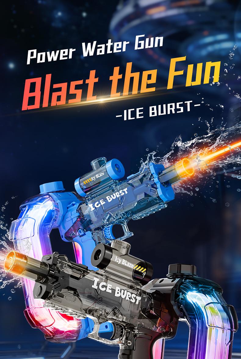 【Summer Time】Electric Water Guns for Adult Kid, With lighting and sound effects Strongest Full Automatic Water Pistol High Capacity 500+ Water Blaster, Range Powerful Classic Water Squirt, Summer Outdoor Swimming Pool Water Toy summervibes team toys