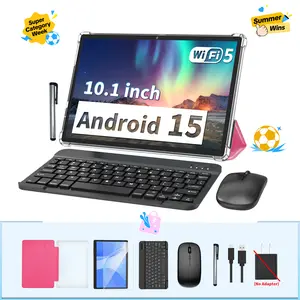 【SummerWins】PYNAREL Android 15 Tablet Set with Keyboard, Case, Mouse, Stylus, Screen Protector, 6GB+128GB ROM，5G WiFi，Back-to-school Gifts&Father's Day Gift Bundle