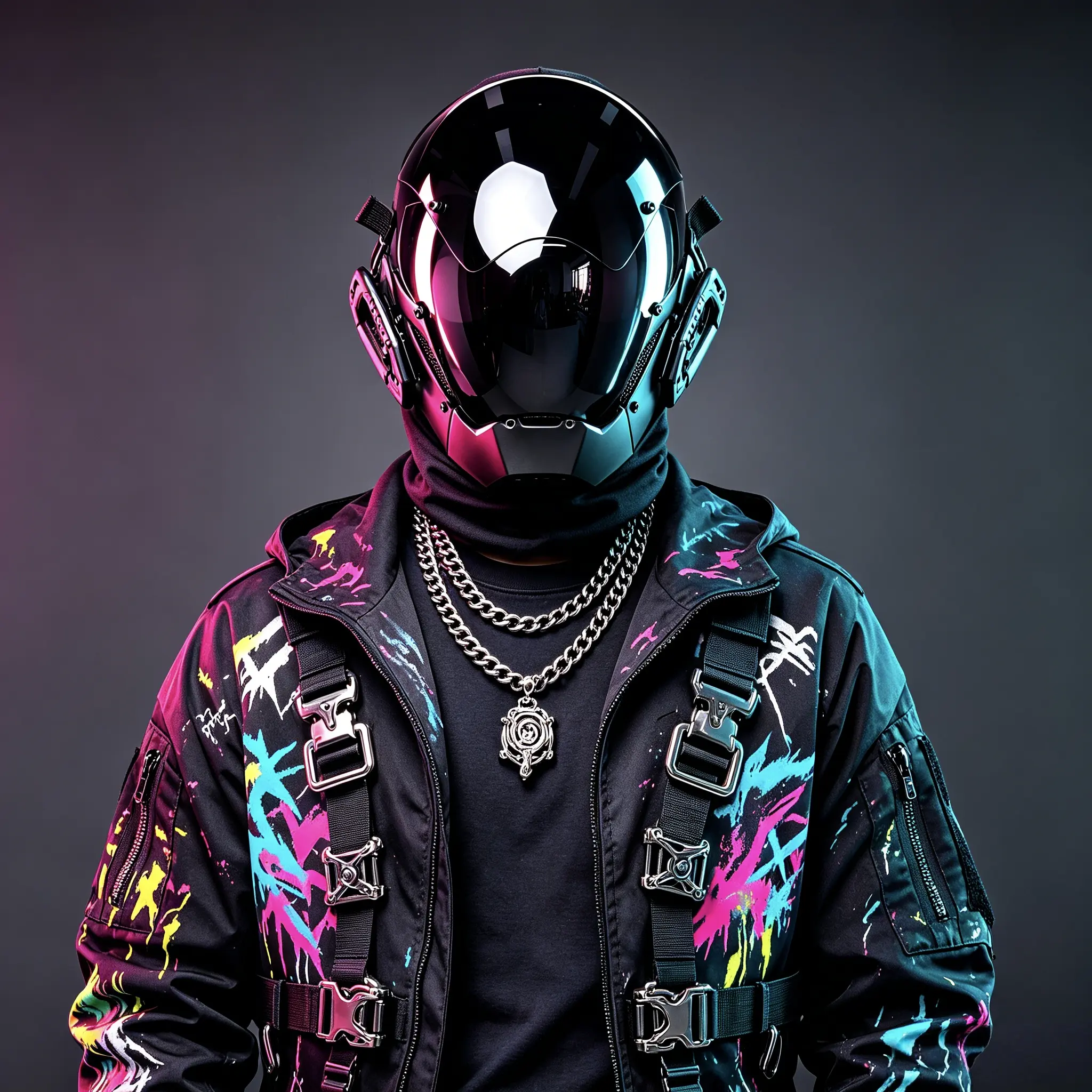 COSTRIBE Futuristic Mecha Full Face Mask,Halloween Mask, Adjustable Lightweight CyberPunk Headgear for Halloween Rave Outfits Durable High Quality TPU gas mask outdoorfun Santa Claus Role