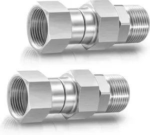 M MINGLE Pressure Washer Swivel Fitting, Metric M22 14mm Thread, Stainless Steel, 4500 PSI, 2-Count, High Pressure Hose Compatible, Father's Day Gift
