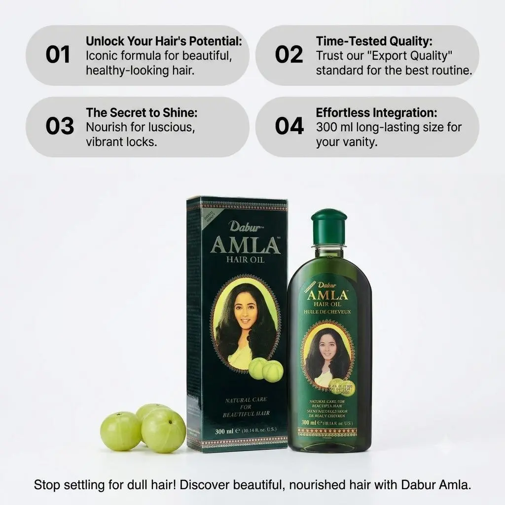 Dabur Natural Amla Strengthening Treatment for All Hair Types - Nourishes & Fortifies, Ammonia-Free Hair Products for Female Adults, 200ml, Moisturize, Natural Amla Oil, Herbal