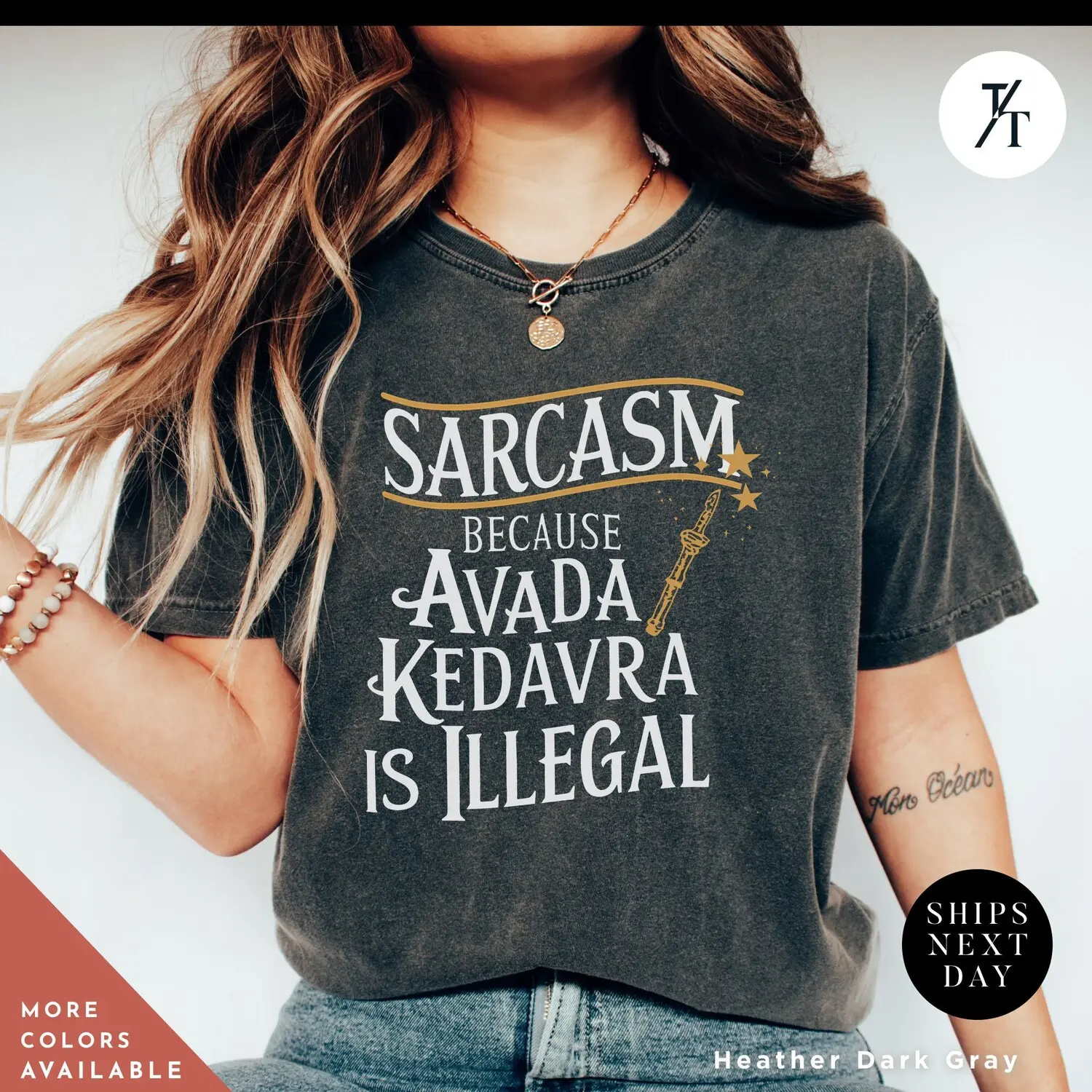 avada kedavra shirt, Gift For Reader, wizard school shirt, sarcasm because avada kedavra is illegal, Wizarding World, Pottery tee, HP Lover COES7