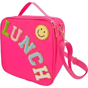 Lunch Bag with Adjustable Shoulder Strap, 1 Count Reusable Lunch Bag with Handle, Lunch Box for Girls School Travel Picnic