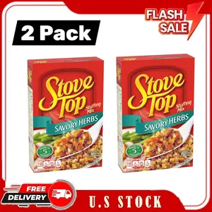 2 Packs Cranberry Stuffing Mix, 6 oz Box, Limited Edition Holiday Side Dish, Savory & Sweet Dried Cranberries, Quick 5 Minute Prep