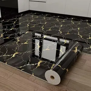 Marble Pattern Wallpaper & Floor Sticker — Waterproof, Thickened Self-Adhesive, Easy to Clean & Install. Perfect DIY Decor for Kitchen, Bedroom, Living Room, Bathroom. Vinyl Flooring.