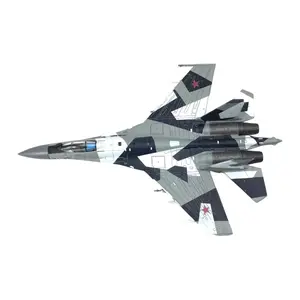 1:100 Russian SU35 Fighter Plane Metal with Stand Kids Adults Toys Aircraft Model Kids Toys for Desktop Table Home Ornaments Collection Gift