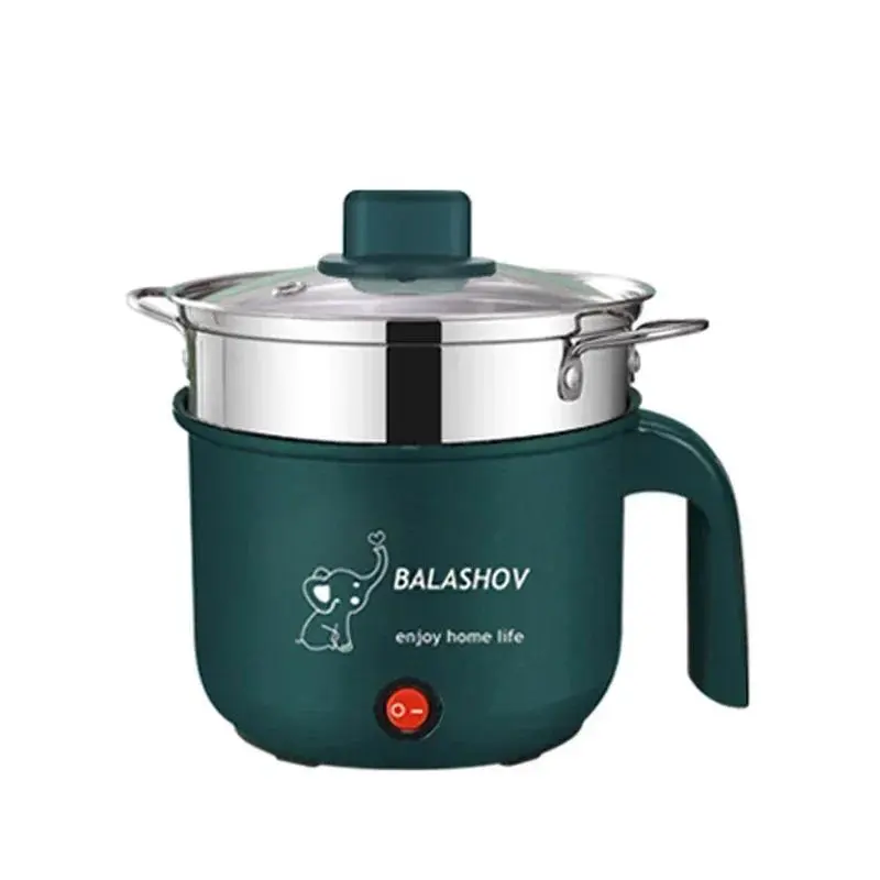 Portable Mini Cooker, Multi-purpose Cooking Pot, Non-stick Hot Pot with Steamer, Multifunctional Electric Cooker for RV, Wild Camping, Home Kitchen