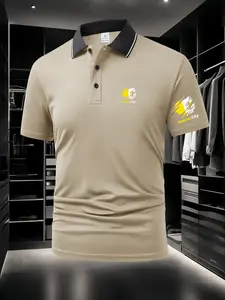 New Men's Vatican City Flag Polo Shirt - Dual Chest & Sleeve Prints, Breathable Fabric, Ideal for Daily, Outdoor & Business, Summer Top