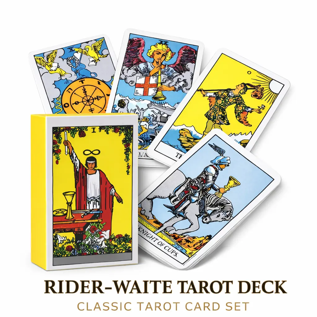 The Rider Tarot Waite Full Deck Card Game with English and Spanish Versions, Divination Tool for Ages 12+