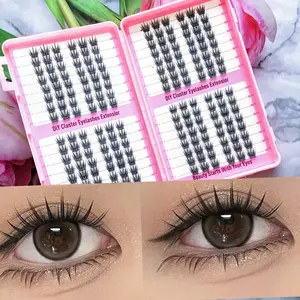 192 Individual False Lashes, Natural Look,  Lightweight Long, Segmented, Ideal for Role Play and Beginners