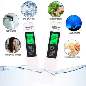 4-in-1TDS measuring instrument - digital water quality tester, used for TDS, EC and temperature (° C ° F) in the range of 0-990ppm, very suitable for drinking water, aquariums and swimming pools, bathtubs and fish tanks