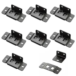 GJANSH 8 Pack Quick Fitting Furniture Joint Bracket, Duty Corner Brace Joint Right Angle Bracket, Stainless Steel Furniture Corner Connectors with Screws for Drawers, Cabinets, Tables, and Chairs