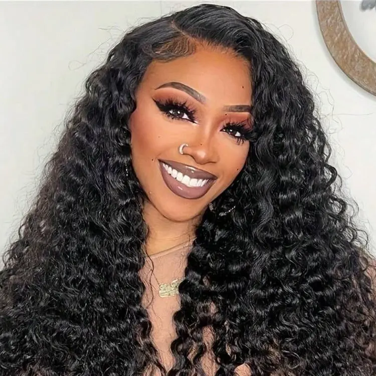 Alipearl Wig Glueless Natural Black Deep Wave 5x7 Lace Closure Wig Pre Cut Pre Bleached Ready Go Wigs Human Hair #SummerFinds