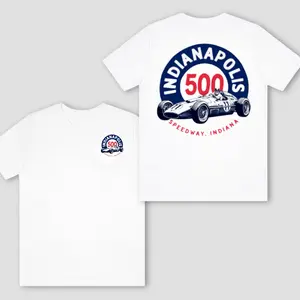 [New] Indianapolis 500 2026 TShirt, Vintage Indy 500 Racing Car Retro Graphic Print, Soft Cotton Fabric, Unisex Fit for Racing Fans, Perfect Gift for Motorsport Lovers