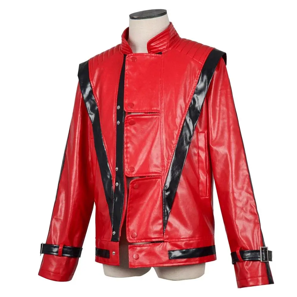 Michael Jackson Jacket in Thriller MTV Red England Retro Leather Collection Outwear