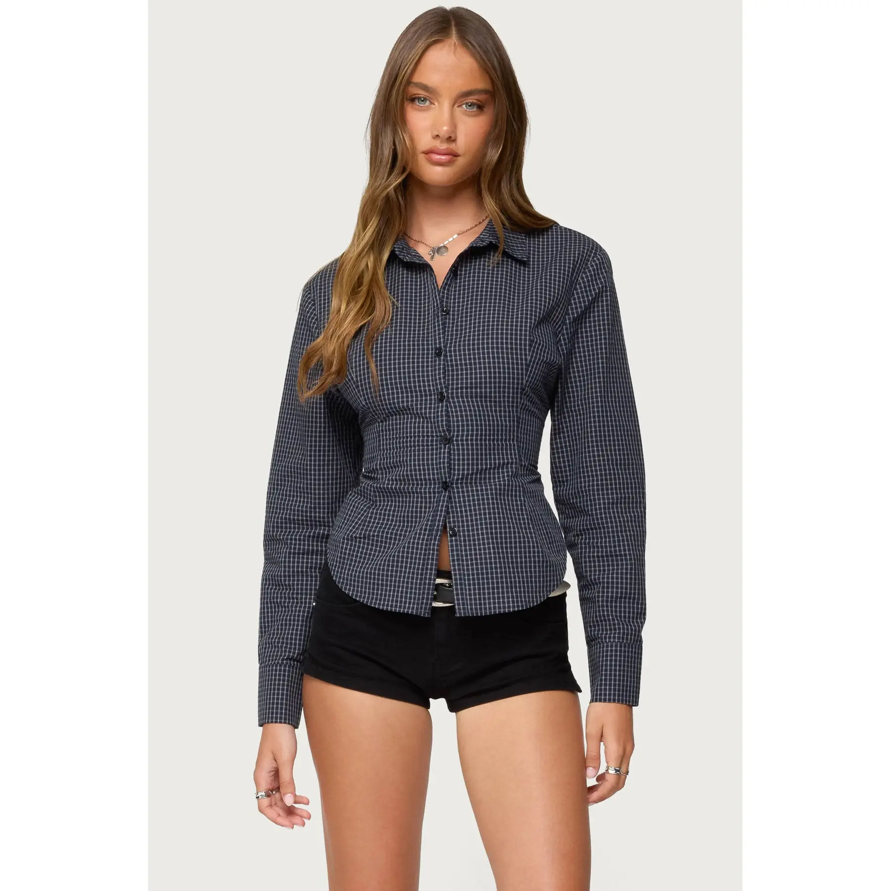 Lisbet Checkered Button Up Shirt Lisbet Checkered Button Up Shirt