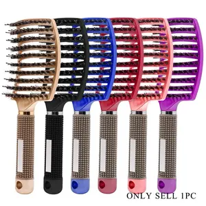 Hair Brush, Scalp Massage Comb, Detangling Hairbrush with Boar Bristle and Nylon for Women, Wet or Curly Hair Detangle Brush, Salon Hairdressing Styling Tool, Hair Styling Tools