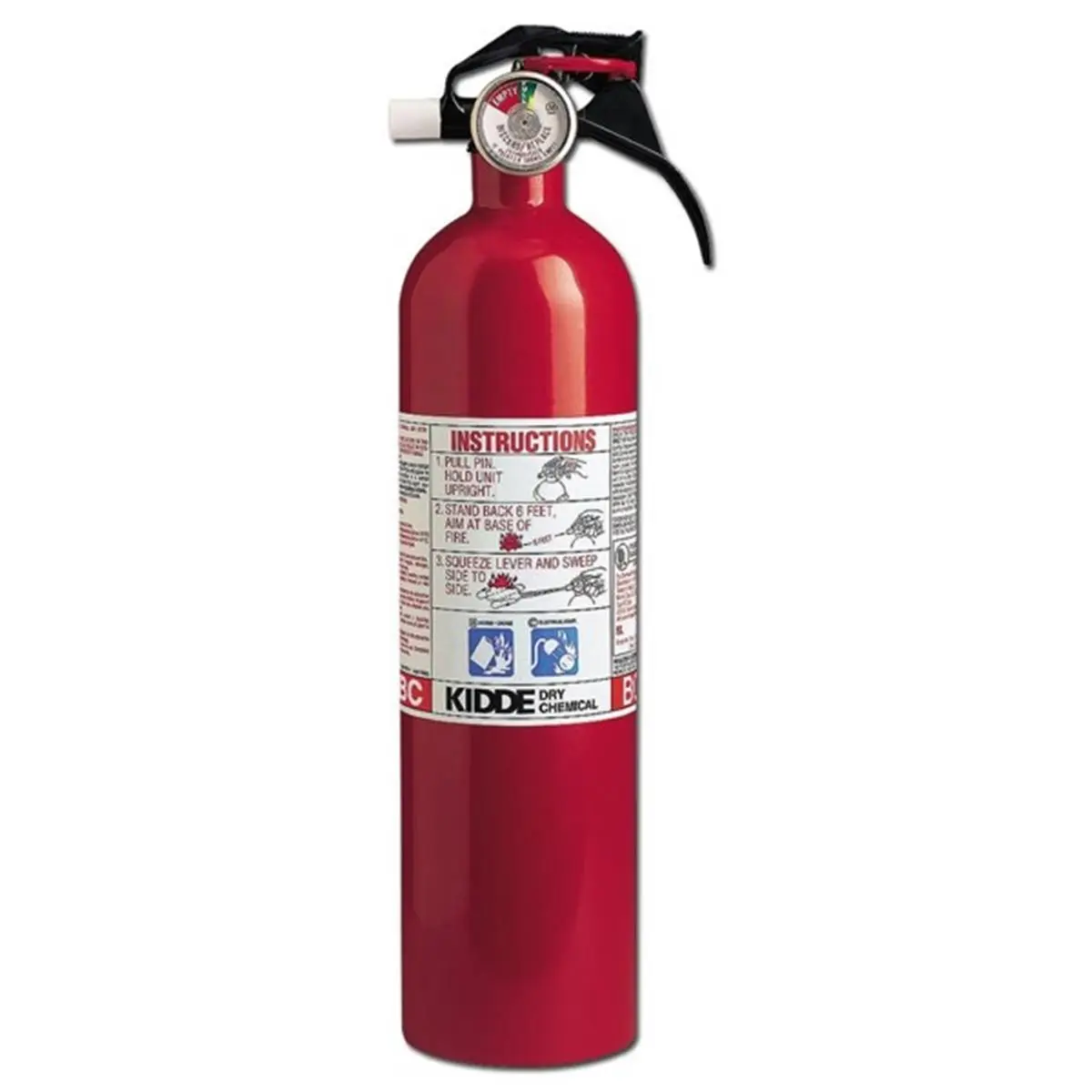 Kidde Safety 46141MTL Dry Chemical Portable Hand Fire Extinguisher, Single Unit
