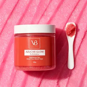 VB Azucar Glow Sugar Exfoliator 200g, Gentle Body Scrub for Glowing Skin, Natural Sugar Exfoliating Scrub to Brighten, Smooth & Remove Dead Skin Cells
