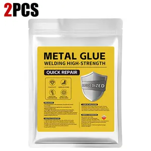 2pcs 160g welding high-strength metal glue metal repair glue powerful pipe leak repair sealant type waterproof sealant mastic for welding steel aluminum metal plastic wood holes and wall cracks.