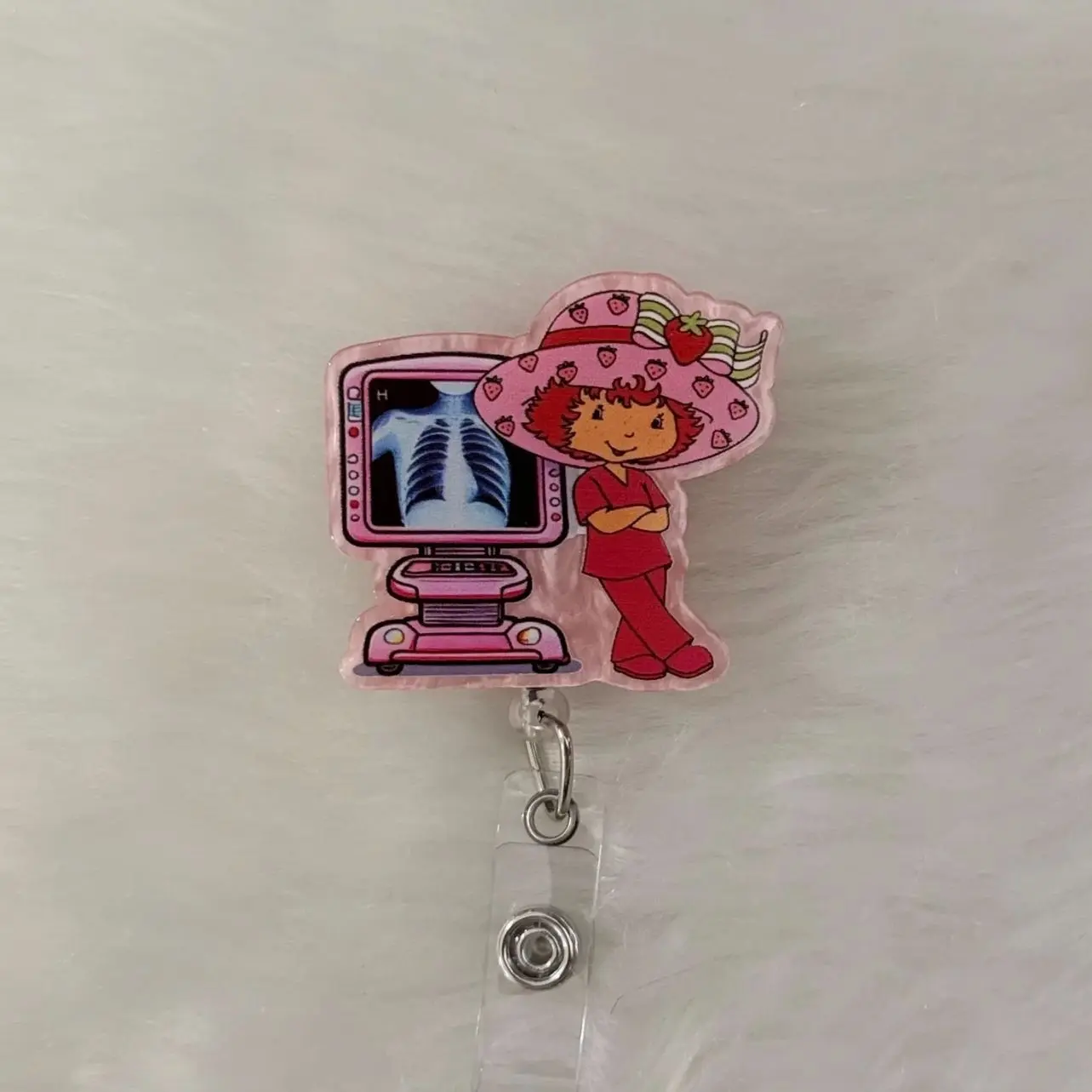 X-Ray Strawberry Girl Badge Reel
