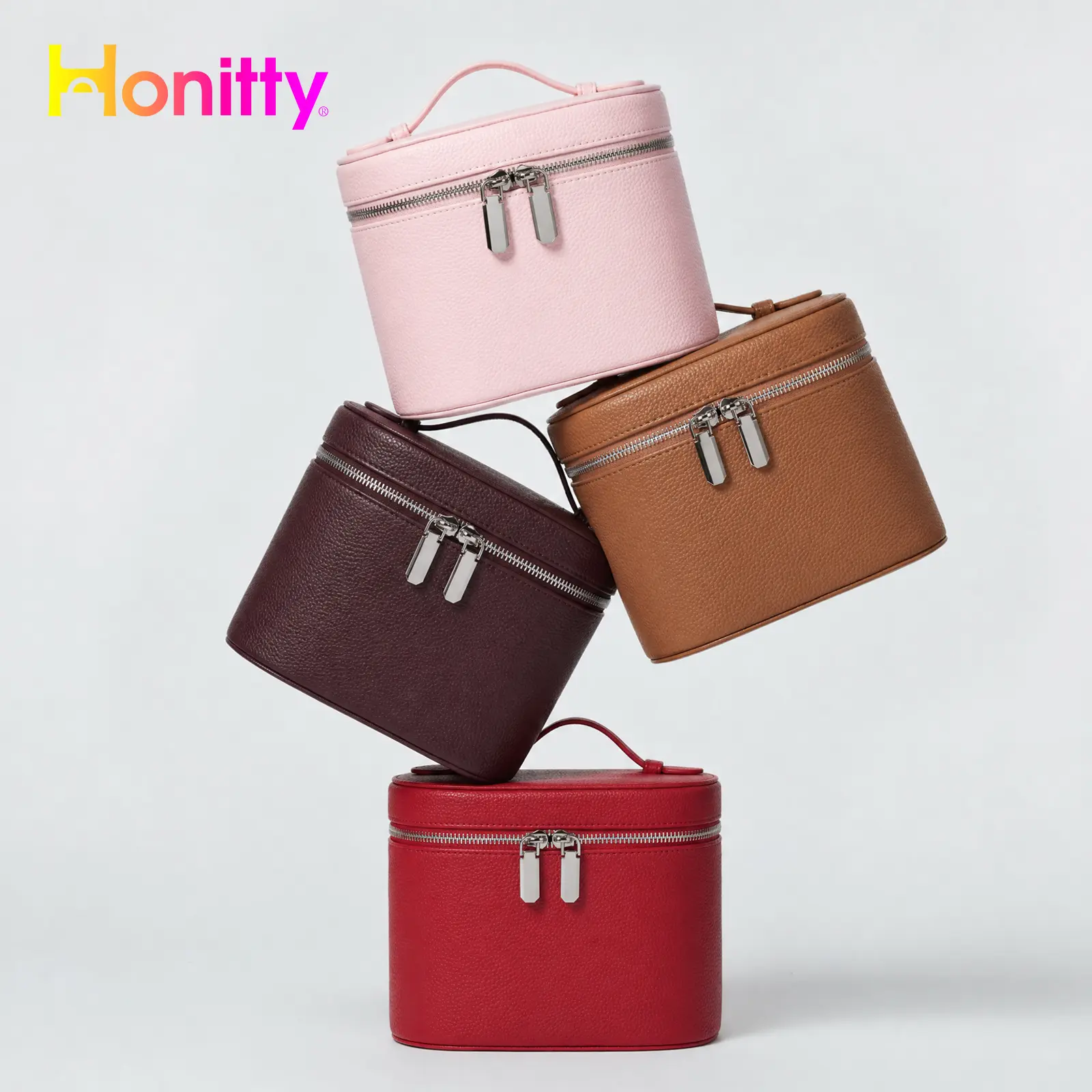 Travel Toiletry Case for Women, Portable Vanity Storage Box, With Removable Divider Makeup Organizer Bag Cosmetic Pouch