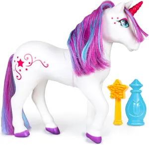 Tub Works Mystic Color Unicorn | Color Changing Bath Toy for Kids & Toddlers | Magical Transformation in Warm Water | Includes Star Brush & Squirter | Safe PVC | Creative Play | Toddler & Kids Bath Toys