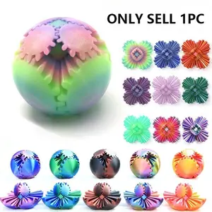 3D Printed Gear Ball, Rubik'S Cube Stress-Relief Toy, Stress Relief Gadgets, Available In Multiple Colors, Office Decoration