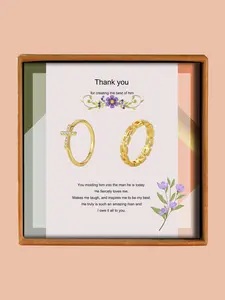 Women's Elegant Cross Design Ring & Chain Ring, Exquisite Trendy Ring, Fashionable Jewelry for Women As Gift with Box