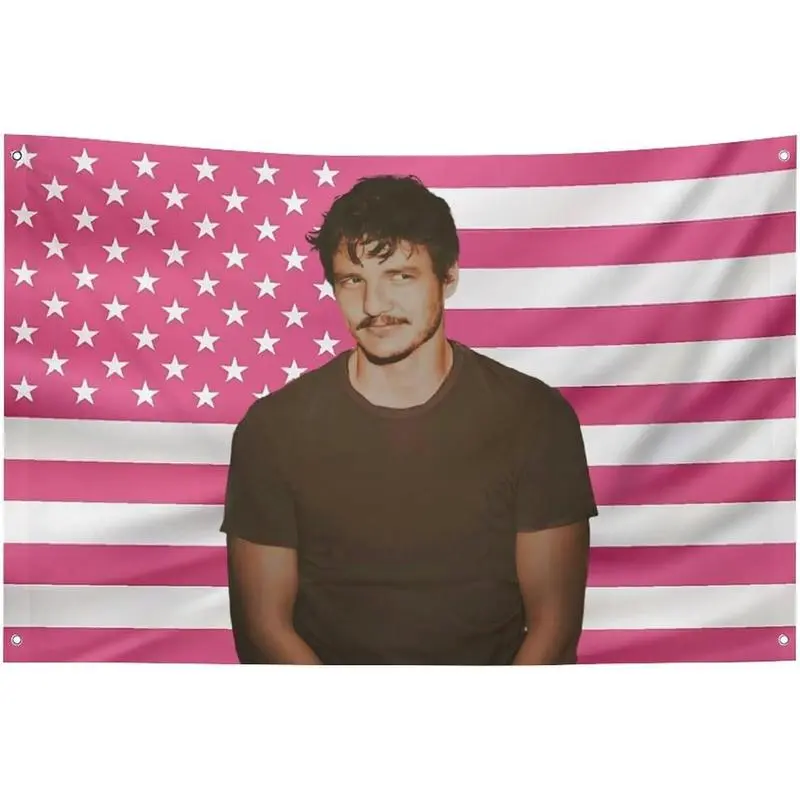 Funny American Flag Pedro & Pascal Wall Hanging Tapestry - Home Decor, Living Room Wall Decor, Hand Washable Us Pride Nation Pride Decoration for Indoor Spaces, Gifts