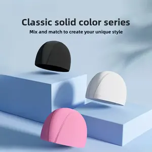 Unisex Swim Cap with Ear Protection Soft Elastic Comfortable for Adult Youth Swimming Pool Beach Water Sports