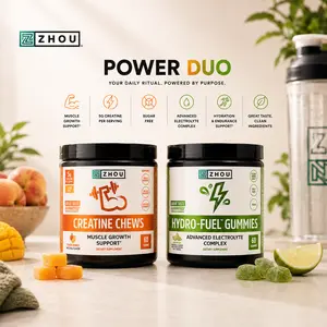 Zhou Chews Power Pair — Creatine Chews + Hydro-Fuel Electrolyte Gummies — Workout & Hydration Routine